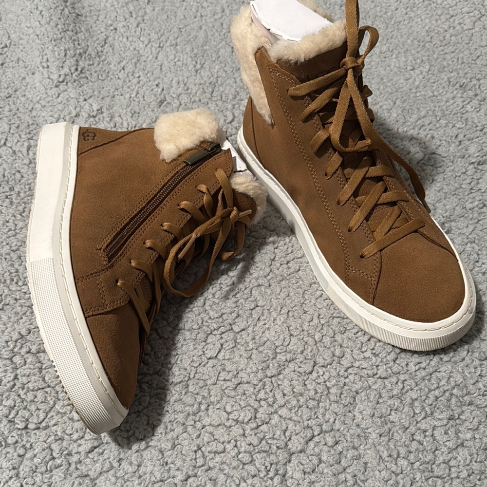 Women's Brown High-Top Sneakers